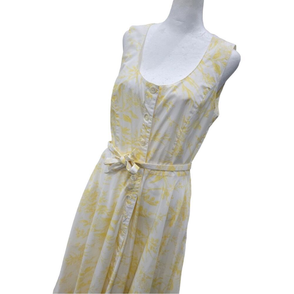 J. Peterman Women's Vintage Toile De Juy Sleeveless Cotton Midi Dress Size 10 - Picture 2 of 16